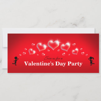 Blubble Hearts - Valentinstag Party Einladungen
