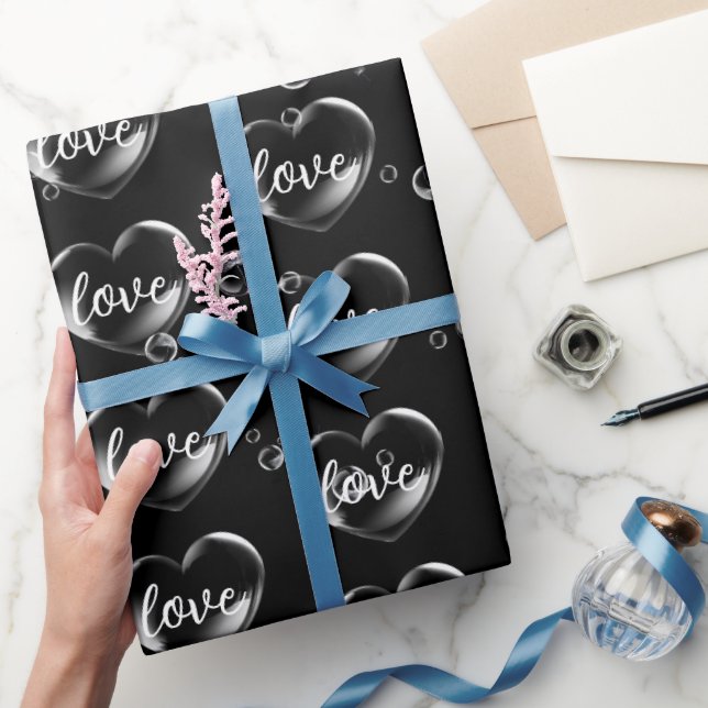 Blubble Heft mit Liebe Text Geschenkpapier (Schenken)