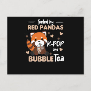 Blubble Tea Red Panda Chocolate Niedlicher Tiere B Postkarte