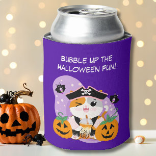 Blubble Tee mit Pirate Kawaii Cat Halloween Spaß Dosenkühler