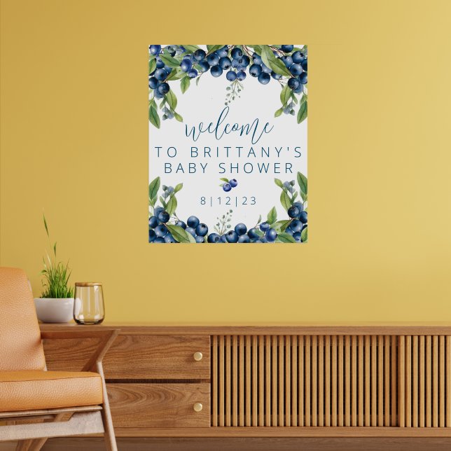 Bluberry Baby Shower Poster (Wohnzimmer 2)