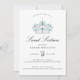 Blue 16 . Geburtstag Einladung