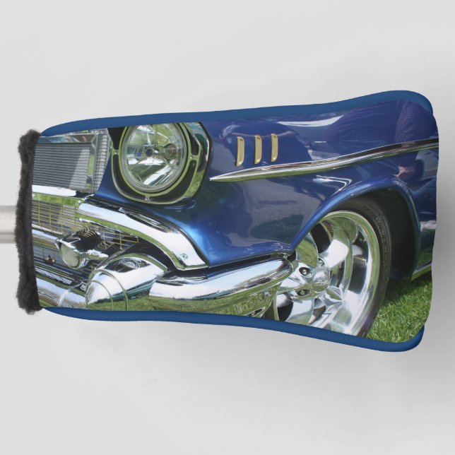 Blue 1957 Chevy Vintage Car Golf Headcover (Vorderseite)