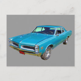 Blue 1966 Pontiac Le Mans Muscle Car Postkarte