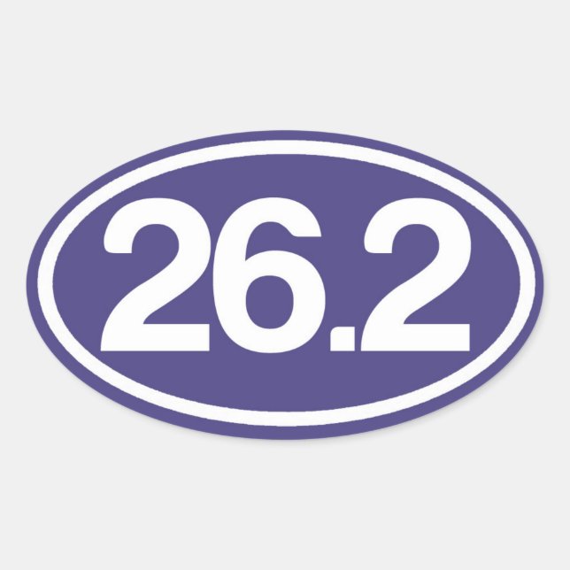 Blue 26.2 Aufkleber (Vollmarathon-Aufkleber) (Vorderseite)