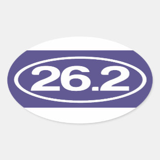 Blue 26.2 Aufkleber (Vollmarathon-Aufkleber)