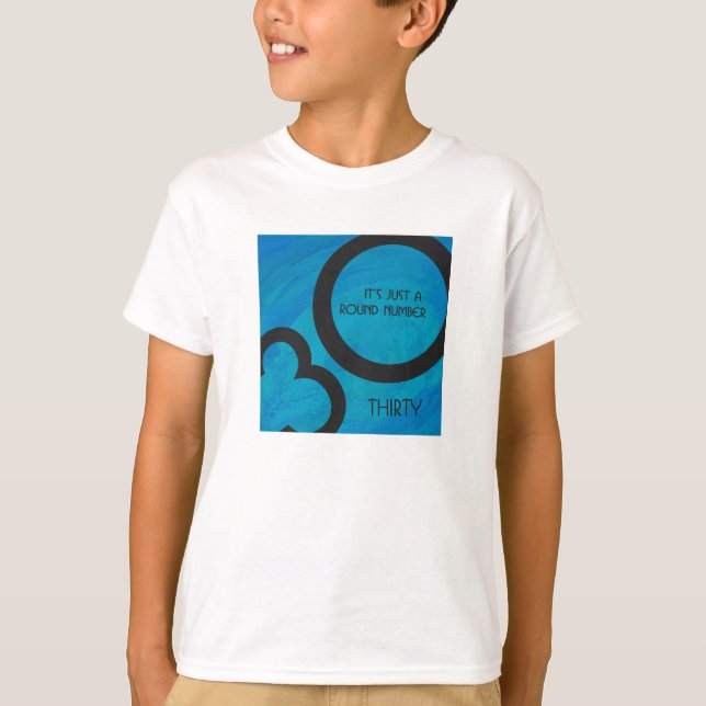 Blue 30 Decade Geburtstag T-Shirt (Vorderseite)