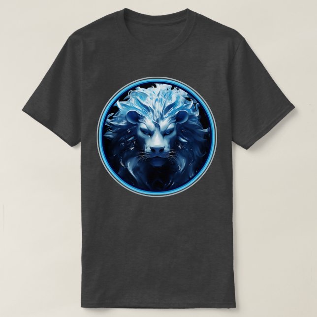 Blue 3D Lions Head T-Shirt (Design vorne)