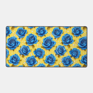 Blue 3d-Rose Schreibtischunterlage