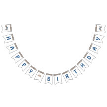 Blue 4 Wheeler Quad Bunting Flags