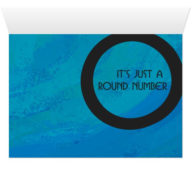 Blue 60 Decade Geburtstag (Innenansicht Horizontal (Unten))