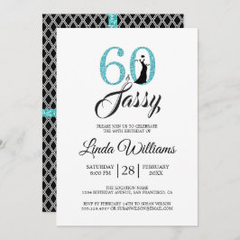 Blue 60 et Sassy | Invitation de fête du 60e anniv