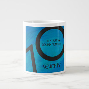 Blue 70 Decade Geburtstag Jumbo-Tasse