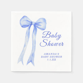 Blue a Bow Es ist Boy Baby Dusche Serviette