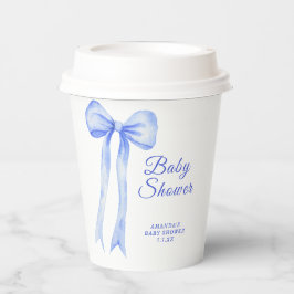 Blue a Bow Es ist eine Boy Baby Dusche Pappbecher