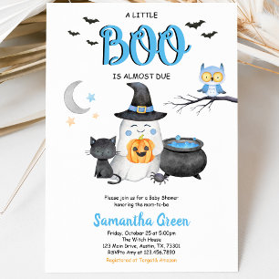 Blue A Little Boo Baby Dusche Einladung