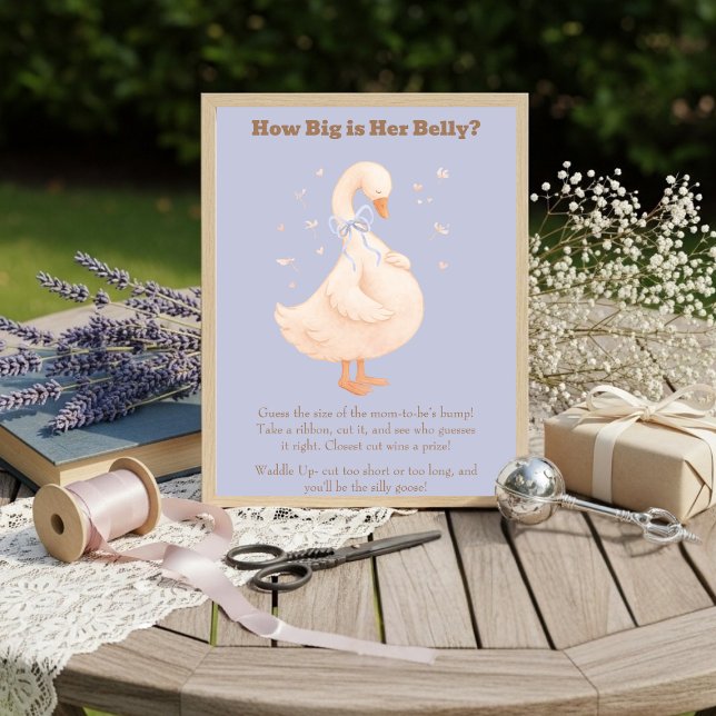 Blue A Silly Goose How Big Is Her Belly  Einladung (Blue A Silly Goose How Big Is Her Belly)