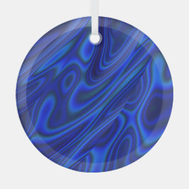 Blue Abalone Muschel Fraktal Abstrakt Suncatcher Ornament Aus Glas