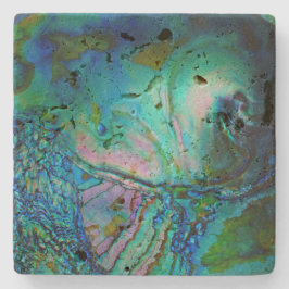 Blue Abalone Shell Steinuntersetzer