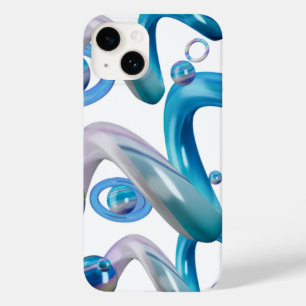 Blue Abstract Designs Mobile Lovers Case-Mate iPhone 14 Hülle