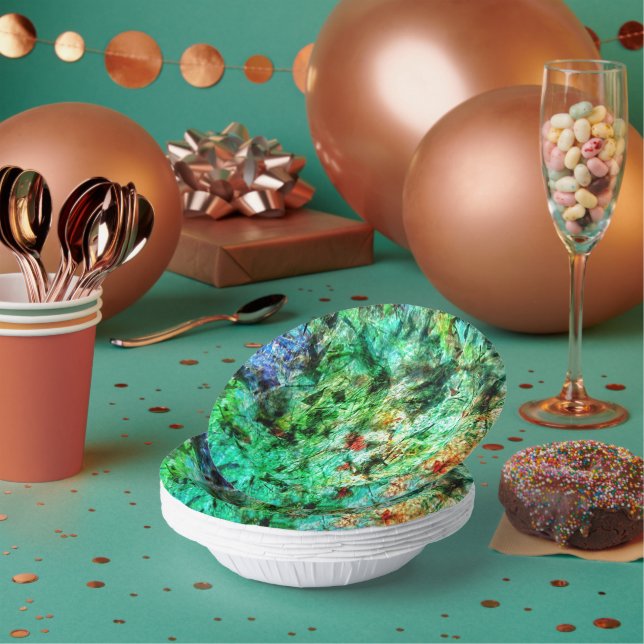  Blue abstract Paper Plate,Dazzling deep blue art  Pappteller (Multi)