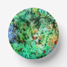  Blue abstract Paper Plate,Dazzling deep blue art  Pappteller