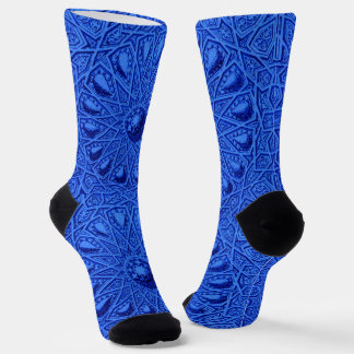 blue abstract print socken