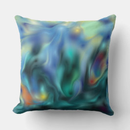 Blue Abstrakt Art Print Pillow Kissen