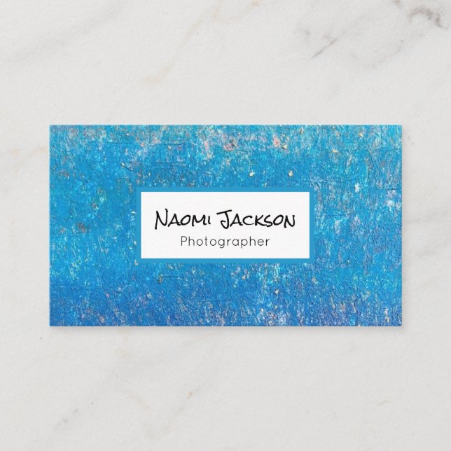 Blue Abstrakt Business Card Visitenkarte (Vorderseite)
