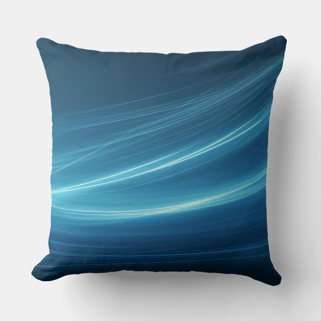 Blue Abstrakt Custom Pillow Kissen (Vorderseite)