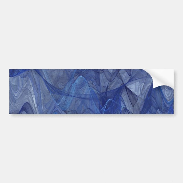 Blue Abstrakt Fraktal Background Autoaufkleber (Vorne)