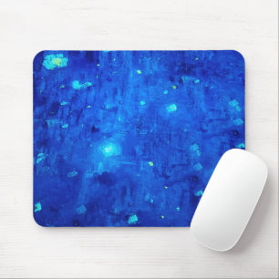 Blue Abstrakt Neon Outer Space Mousepad