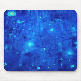 Blue Abstrakt Neon Outer Space Mousepad