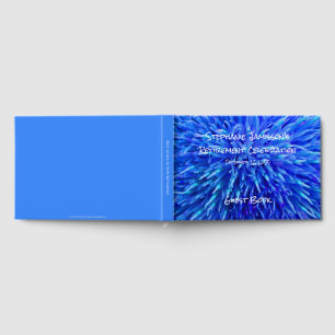 Blue Abstrakt Retirement Party Memory/Guest Book Gästebuch