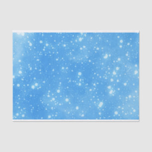 Blue Abstrakt Sky Hintergrund mit White Snowflake Seidenpapier
