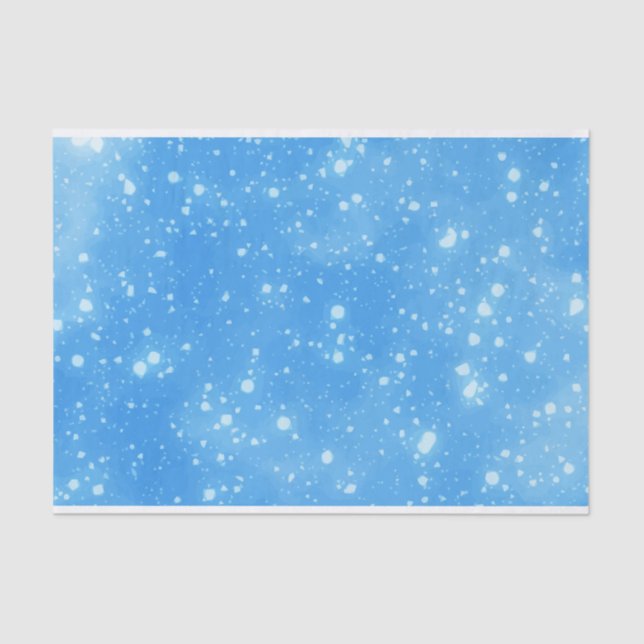 Blue Abstrakt Sky Hintergrund mit White Snowflake Seidenpapier (Vorderseite)