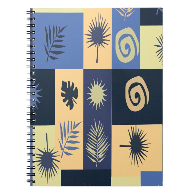 Blue Abstraktes Notebook Notizblock (Vorderseite)