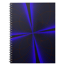 Blue Accent Clover Leaf Geometric Spiral Notebook Notizblock