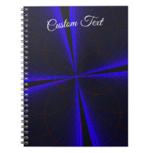 Blue Accent Clover Leaf Geometric Spiral Notebook