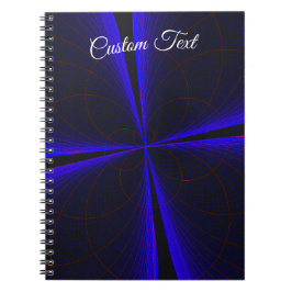 Blue Accent Clover Leaf Geometric Spiral Notebook Notizblock