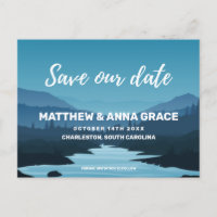 Blue Adventure Travel Mountains Save the Date