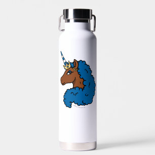 Blue Afro Unicorn Trinkflasche
