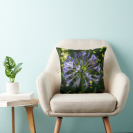 Blue Agapanthus Blume Kissen