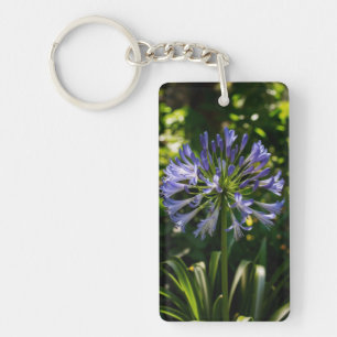 Blue Agapanthus Blume Schlüsselanhänger