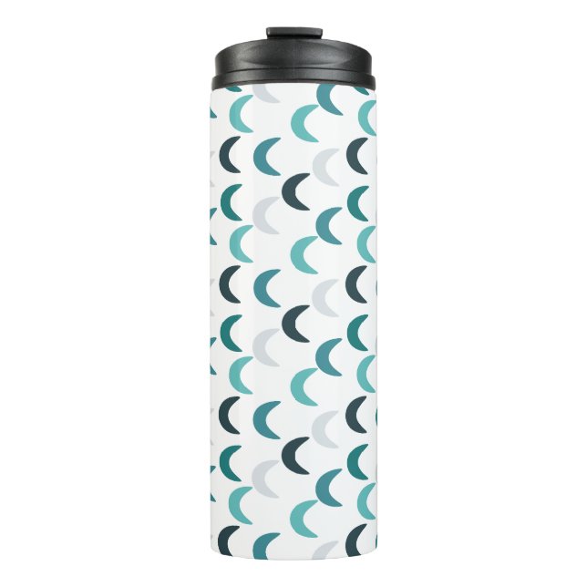 Blue Agate Crescents Thermosbecher (Vorderseite)