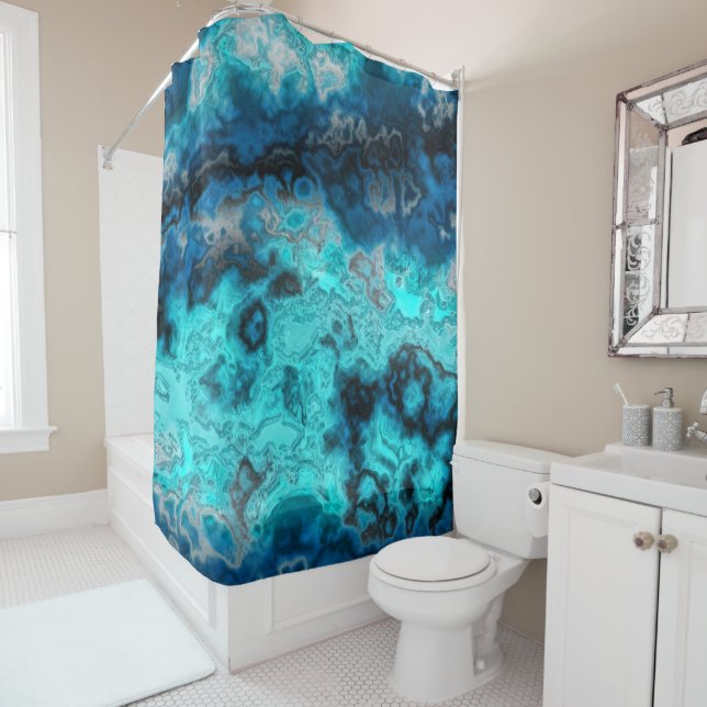 Blue Agate Duschvorhang (Beispiel)