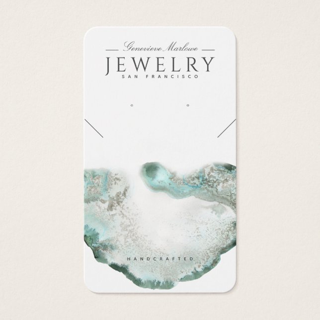 Blue Agate Earring & Necklace Display Cards (Vorderseite)