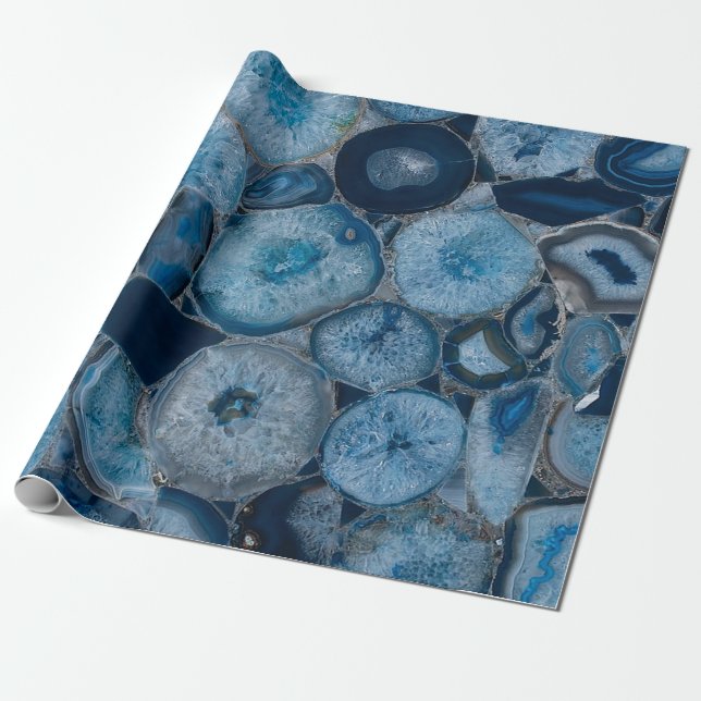 Blue Agate Geschenkpapier (Ungerollt)