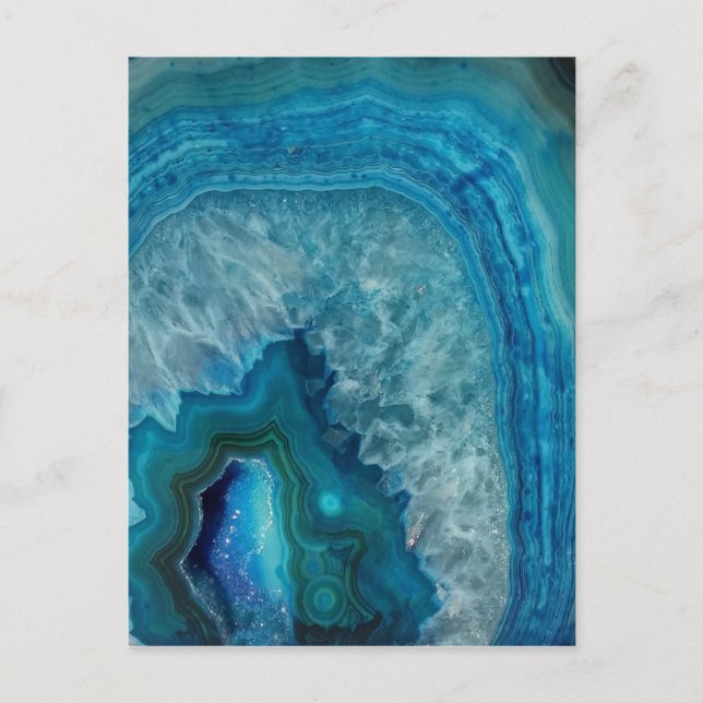 Blue Agate Postkarte (Vorderseite)
