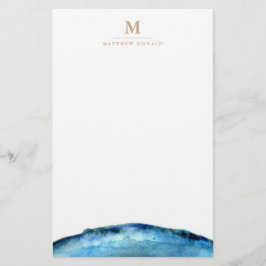 Blue Agate Stationery Briefpapier